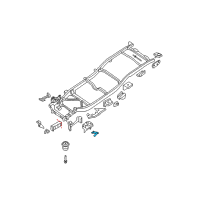 OEM 2016 Nissan Frontier Bracket-Front Brake Hose RH Diagram - 50910-EA030