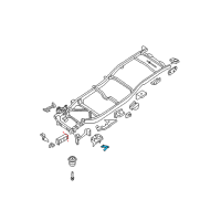 OEM 2011 Nissan Frontier Bracket-Front Brake Hose RH Diagram - 50910-EA030