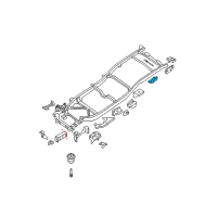 OEM 2014 Nissan Frontier Bracket Assembly-Front Bound Bumper, RH Diagram - 50440-EA800
