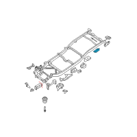 OEM 2019 Nissan Frontier Bracket Assembly-Front Bound Bumper, RH Diagram - 50440-EA800