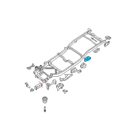 OEM 2019 Nissan Frontier Bracket-Rear Body Mounting, 1ST Diagram - 95213-EA830