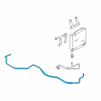 OEM Chevrolet K2500 Transmission Oil Cooler Outlet Hose Assembly Diagram - 15982923