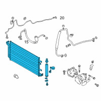 OEM 2011 Nissan Leaf Condenser & Liquid Tank Assy Diagram - 92100-3NA0A