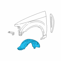 OEM 2002 Ford Explorer Sport Fender Liner Diagram - 1L5Z-16055-BA