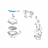 OEM Pontiac Vibe Hose, Pcv Diagram - 88975804