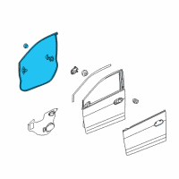 OEM Honda Insight Weatherstrip, R. FR. Door Diagram - 72310-TM8-A01