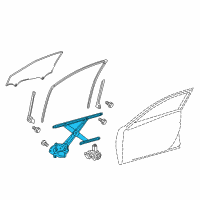 OEM Lexus Regulator Sub-Assembly Diagram - 69802-06080