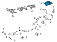 OEM 2022 Toyota Corolla Cross Heat Shield Diagram - 58327-0A010