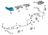 OEM 2022 Toyota Corolla Cross Heat Shield Diagram - 58151-0A040