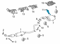 OEM Toyota Rear Bracket Diagram - 17576-F2040