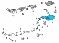 OEM Toyota Corolla Cross Muffler & Pipe Diagram - 17430-F2180