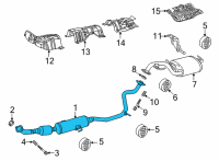 OEM 2022 Toyota Corolla Cross Converter & Pipe Diagram - 17410-F2290