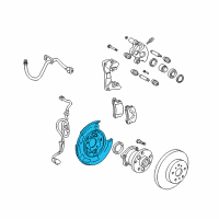 OEM Toyota Camry Splash Shield Diagram - 46503-20010