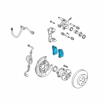 OEM 1999 Toyota Camry Rear Pads Diagram - 04466-32050
