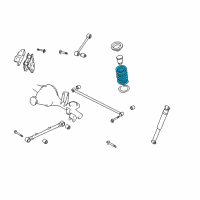 OEM 1997 Nissan Pathfinder Spring Rear Suspension Diagram - 55020-2W100