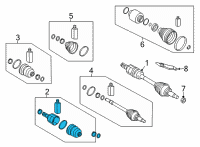 OEM 2022 Hyundai Elantra Joint Kit-Diff Side, LH Diagram - 495L3-AA500