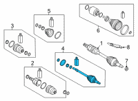 OEM 2022 Hyundai Elantra Joint & Shaft Kit-Wheel Side, L Diagram - 495L1-BY000