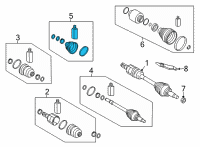 OEM Hyundai Elantra Boot Kit-Wheel Side, LH Diagram - 495L4-BY000
