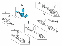 OEM 2022 Hyundai Elantra Boot Kit-Wheel Side, LH Diagram - 495L4-BY000