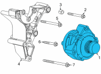 OEM 2021 Chevrolet Silverado 2500 HD Alternator Diagram - 84677779