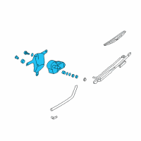 OEM Nissan Quest Drive Assembly-Rear Window WIPER Diagram - 28700-7B200