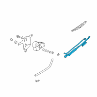 OEM 2000 Nissan Quest Rear Window Wiper Arm Assembly Diagram - 28780-7B000