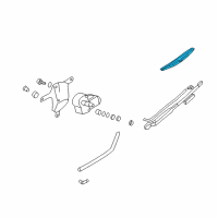 OEM 2002 Nissan Quest Rear Windshield Wiper Blade Assembly Diagram - 28790-7B000