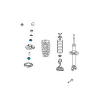 OEM Acura TSX Rubber, Shock Absorber Mounting Diagram - 51631-SL0-003