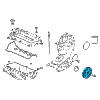 OEM 2014 Honda Accord Damper, Crankshaft Diagram - 13810-5K0-A02