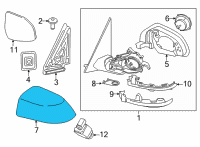 OEM 2021 BMW X4 COVER CAP, PRIMED, RIGHT Diagram - 51-16-8-097-352