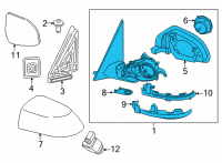 OEM BMW X4 EXTERIOR MIRROR, NO LENS, HE Diagram - 51-16-8-087-327