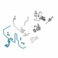 OEM 2012 Nissan Pathfinder Oil Cooler Assembly - Power Steering Diagram - 49790-ZL20A