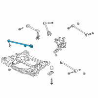 OEM 1999 Honda Accord Arm, Right Rear Trailing (Drum) Diagram - 52370-S84-A31