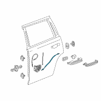 OEM 2017 Chevrolet Suburban Lock Cable Diagram - 23140716