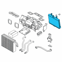 OEM 2008 BMW 750Li Heater Radiator Diagram - 64-11-6-906-270