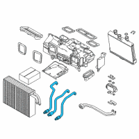 OEM 2007 BMW 750Li Triple Pipe Heater Radiator, Aluminium Diagram - 64-11-6-913-398