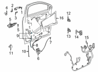 OEM 2022 Chevrolet Trailblazer Lock Rod Diagram - 42608314