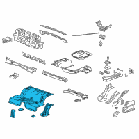 OEM 2012 Chevrolet Camaro Center Floor Pan Diagram - 22818754