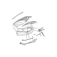 OEM 2006 Chrysler Pacifica Hood Prop Diagram - 5054088AI