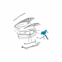 OEM 2007 Chrysler Pacifica Hood Latch Diagram - 4719787AC