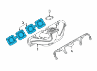 OEM BMW 540i Exhaust Manifold/Cylinder Head Gasket Diagram - 11-62-8-693-121