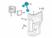 OEM 2021 Ford F-250 Super Duty Back Up Lamp Bulb Socket Diagram - LC3Z-13410-B