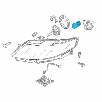 OEM Ford Park Lamp Bulb Diagram - YU5Z-13466-AD