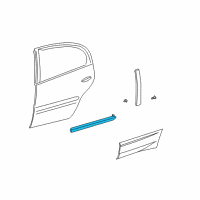 OEM 2003 Pontiac Bonneville Side Molding Diagram - 12483104