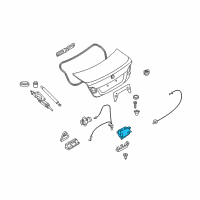 OEM 2001 BMW 325xi Trunk Lid Lock Latch Assembly Actuator Diagram - 51-24-7-840-617