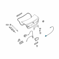 OEM 2009 BMW M3 Bowden Cable, Trunk Lid Diagram - 51-24-7-197-490