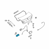 OEM BMW 528i Boot Lid/Tailgate Push-Button Diagram - 51-24-7-118-158