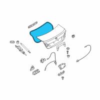 OEM 2012 BMW M3 Trunk Lid Gasket Diagram - 51-76-7-166-660