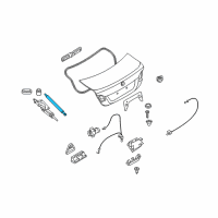 OEM 2012 BMW M3 Gas Pressurized Spring For Trunk Lid Diagram - 51-24-7-129-194