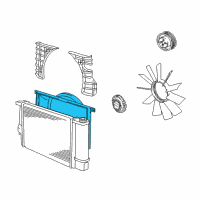 OEM 2000 BMW Z3 Fan Shroud Diagram - 17-11-2-227-684